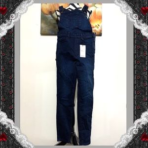Forever21 Skinny Dark Blue Denim Overalls